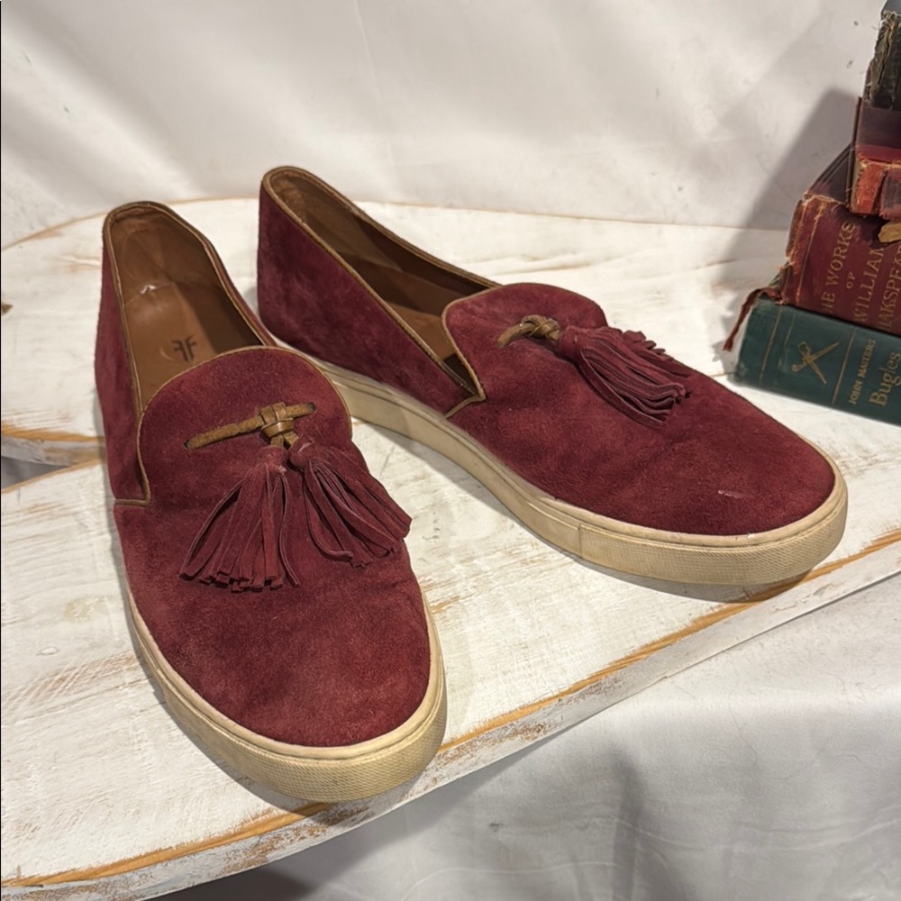 Frye suede loafers